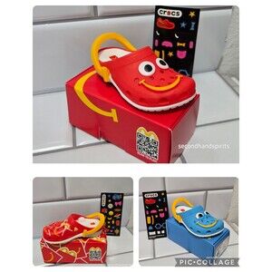 New 2024 McDonald's Happy Meal Mini Crocs Keychain - Lot Of 3